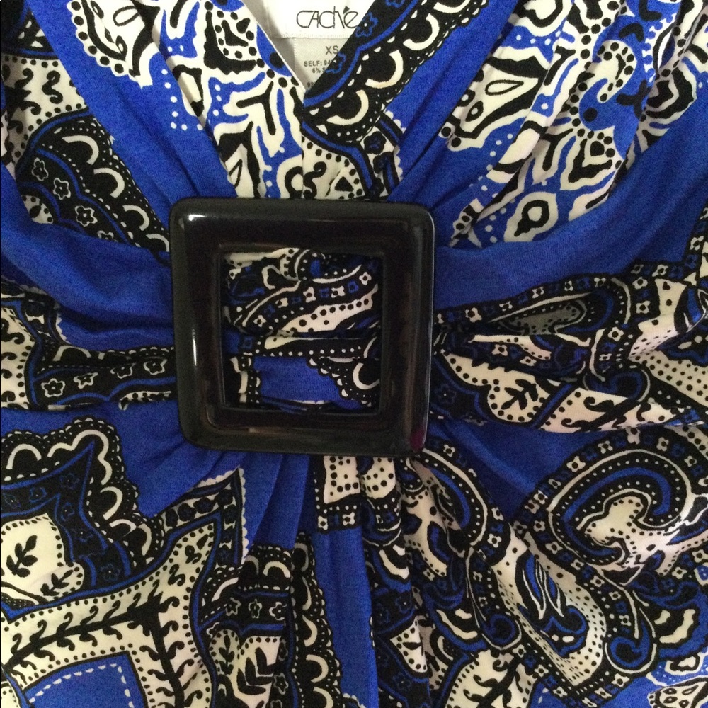Cache Blue Paisley Tank Top - Picture 2 of 3